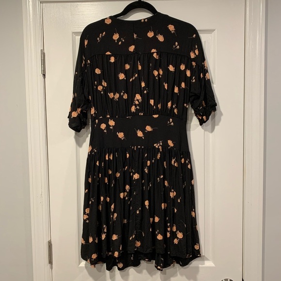 ASOS Floral Button Front Short Sleeve Dress - Picture 2 of 5